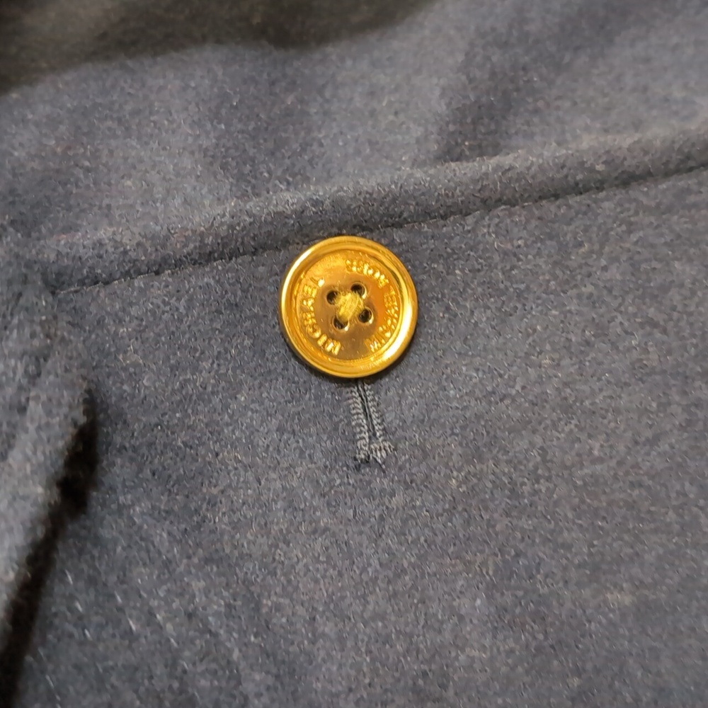 Michael Kors| Sapphire Blue Wool Blend Belated Coat With Pockets - Picture 9 of 15